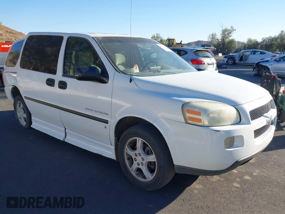 2006 Chevrolet Uplander LS Fleet with VIN 1GBDV13L96D139239, listed as a IAAI auction lot 41413569 with 165,748 mi miles. Bid and sale history available at carsss.com. Image 1.