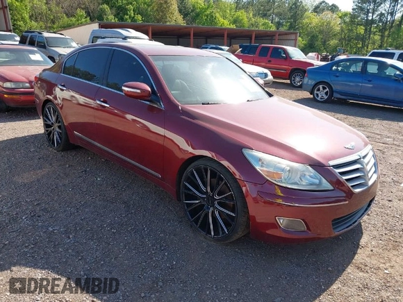 2011 Hyundai Genesis with VIN KMHGC4DF9BU124576, listed as a IAAI auction lot 41971684 with 199,322 mi miles and . Bid and sale history available at DreamBid. Image 1.