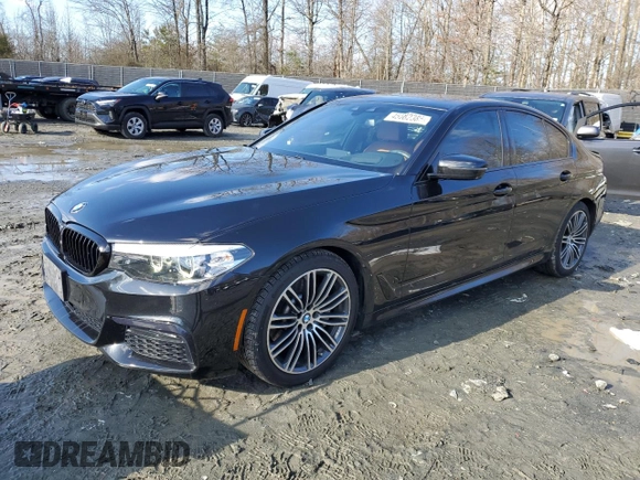 2019 BMW 5 Series 540i xDrive with VIN WBAJE7C56KWW29944, listed as a Copart auction lot 45582385 with 86,883 mi miles and Salvage Title. Bid and sale history available at carsss.com. Image 1.