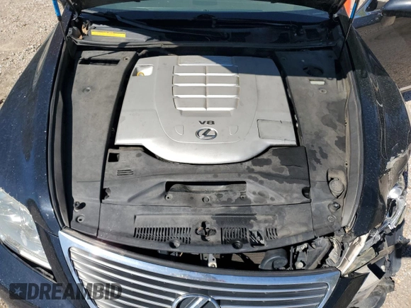 2009 Lexus LS 460 with VIN JTHCL46F195003527, listed as a Copart auction lot 49570505 with 279,651 mi miles and Salvage title. Bid and sale history available at DreamBid. Image 13.