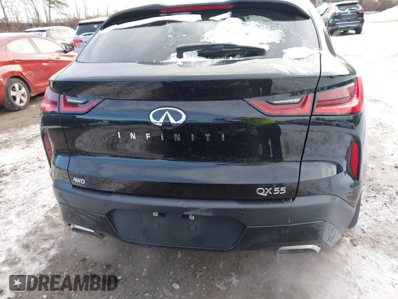 2023 Infiniti QX55 Essential with VIN 3PCAJ5KR1PF114918, listed as a IAAI auction lot 41374722 with 13,775 mi miles and . Bid and sale history available at DreamBid. Image 16.
