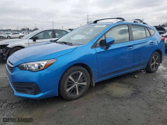 2022 Subaru Impreza Premium with VIN 4S3GTAD61N3708015, listed as a Copart auction lot 44460565 with 22,262 mi miles and Salvage Title. Bid and sale history available at carsss.com. Image 1.