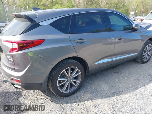 2023 Acura RDX Technology with VIN 5J8TC2H51PL007971, listed as a IAAI auction lot 42086494 with 39,615 mi miles and . Bid and sale history available at DreamBid. Image 4.