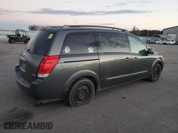 2006 Nissan Quest S Special Edition z VIN 5N1BV28U96N123803, wystawiony jako Copart lot #80056554 z przebiegiem 126 667 mil mil oraz Szkoda całkowita • Salvage title. Historia ofert i sprzedaży dostępna na DreamBid. Obrazek 3.