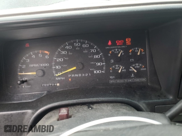 1997 Chevrolet Silverado 1500 with VIN 1GCEK19R6VE100721, listed as a Copart auction lot 50791185 with 100,724 mi miles and Salvage Title. Bid and sale history available at DreamBid. Image 9.