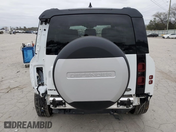 2021 Land Rover Defender S with VIN SALEJERX2M2050269, listed as a Copart auction lot 81032194 with 23,134 mi miles and Salvage title. Bid and sale history available at DreamBid. Image 6.