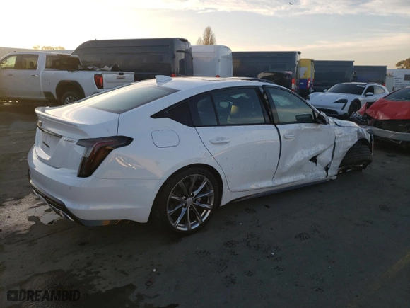 2024 Cadillac CT5-V with VIN 1G6DR5RW9R0125932, listed as a Copart auction lot 85279324 with 3,631 mi miles and Salvage Title. Bid and sale history available at carsss.com. Image 3.