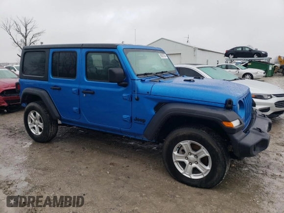 2022 Jeep Wrangler Unlimited Sport S with VIN 1C4HJXDG5NW168740, listed as a Copart auction lot 89067635 with 25,646 mi miles and Salvage Title. Bid and sale history available at carsss.com. Image 4.