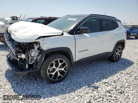 2024 Jeep Compass Limited with VIN 3C4NJDCN7RT101442, listed as a Copart auction lot 46834835 with 7,106 mi miles and Salvage Title. Bid and sale history available at carsss.com. Image 1.