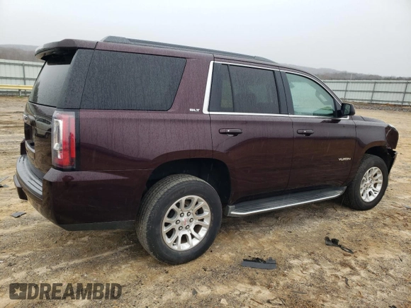 2017 GMC Yukon SLT with VIN 1GKS2BKC1HR223083, listed as a Copart auction lot 45017495 with 61,632 mi miles and Salvage Title. Bid and sale history available at DreamBid. Image 3.