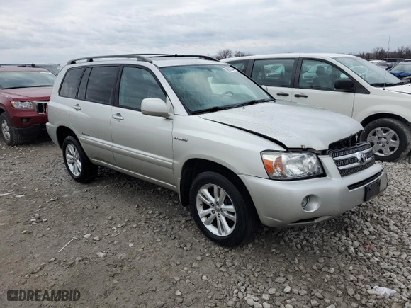 2007 Toyota Highlander Hybrid with VIN JTEHW21A970048087, listed as a Copart auction lot 86085544 with 163,101 mi miles and Salvage Title. Bid and sale history available at carsss.com. Image 4.