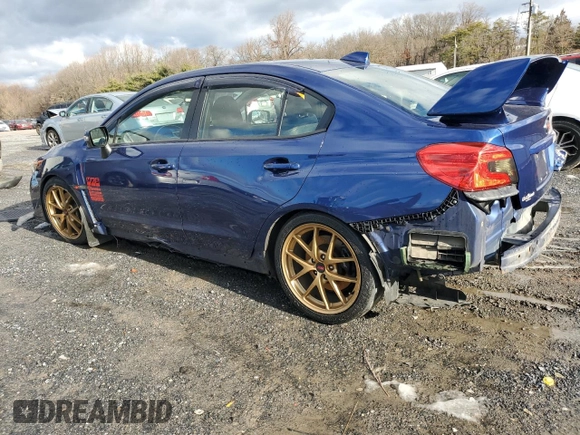 2015 Subaru WRX STI Limited with VIN JF1VA2S60F9802803, listed as a Copart auction lot 79916683 with 108,502 mi miles and Salvage title. Bid and sale history available at DreamBid. Image 2.