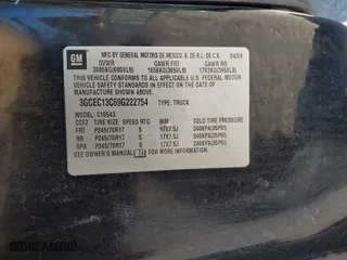 2009 Chevrolet Silverado 1500 LS with VIN 3GCEC13C69G222754, listed as a IAAI auction lot 41629544 with 195,186 mi miles. Bid and sale history available at carsss.com. Image 9.