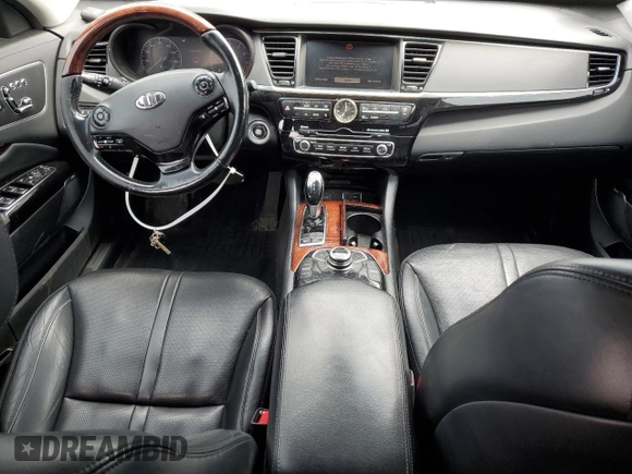 2015 Kia K900 Luxury with VIN KNALW4D40F6021515, listed as a Copart auction lot 67156124 with 99,001 mi miles and Salvage Title. Bid and sale history available at carsss.com. Image 8.