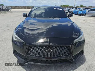2017 Infiniti Q60 Red Sport 400 with VIN JN1FV7EL1HM701080, listed as a Copart auction lot 61176515 with 97,465 mi miles and Clean title. Bid and sale history available at DreamBid. Image 5.