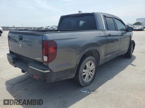 2017 Honda Ridgeline Sport+ with VIN 5FPYK3F21HB017935, listed as a Copart auction lot 67697704 with 110,378 mi miles and Salvage title. Bid and sale history available at DreamBid. Image 3.