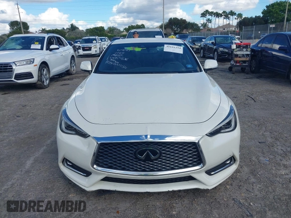 2020 Infiniti Q60 Luxe with VIN JN1EV7EK2LM340406, listed as a IAAI auction lot 41641294 with 35,239 mi miles and . Bid and sale history available at carsss.com. Image 12.