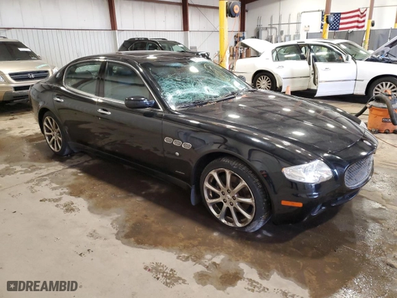 2008 Maserati Quattroporte with VIN ZAMFE39A480037942, listed as a Copart auction lot 41511605 with 36,415 mi miles and Salvage Title. Bid and sale history available at carsss.com. Image 4.