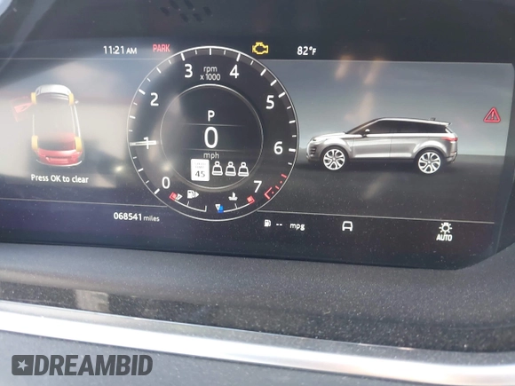 2020 Land Rover Range Rover Evoque SE with VIN SALZP2FX8LH077135, listed as a IAAI auction lot 42160954 with 68,541 mi miles and . Bid and sale history available at DreamBid. Image 15.