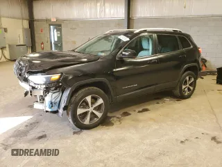 2019 Jeep Cherokee Limited with VIN 1C4PJMDN2KD255950, listed as a Copart auction lot 52145165 with 39,667 mi miles and Salvage Title. Bid and sale history available at carsss.com. Image 1.