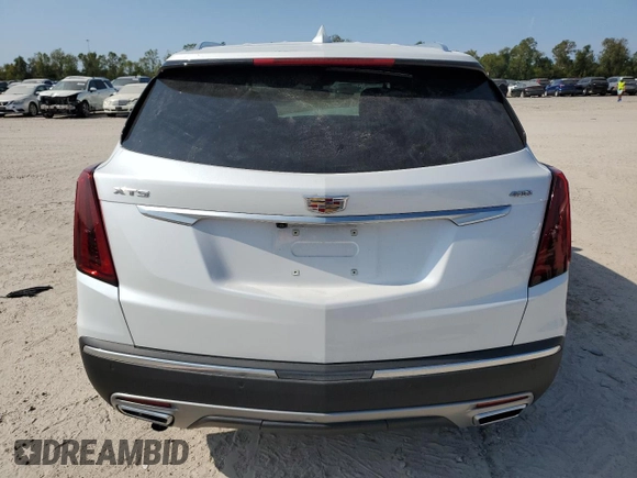 2024 Cadillac XT5 FWD Premium Luxury with VIN 1GYKNCRS1RZ735184, listed as a Copart auction lot 80688374 with 10,587 mi miles and Salvage Title. Bid and sale history available at carsss.com. Image 6.