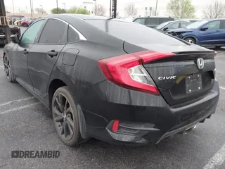 2020 Honda Civic Sedan Sport with VIN 2HGFC2F85LH592247, listed as a IAAI auction lot 41232287 with 77,624 mi miles. Bid and sale history available at carsss.com. Image 3.