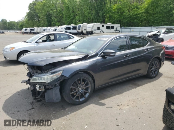 2015 Acura TLX V6 with VIN 19UUB2F38FA017772, listed as a Copart auction lot 56461695 with Not provided miles and Salvage title. Bid and sale history available at DreamBid. Image 2.