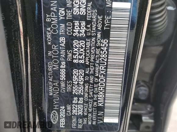 2024 Hyundai Ioniq 5 Limited z VIN KM8KRDDFXRU285456, wystawiony jako Copart lot #49691555 z przebiegiem 6 916 mil mil oraz Szkoda całkowita • Salvage title. Historia ofert i sprzedaży dostępna na DreamBid. Obrazek 13.