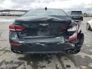 2018 Genesis G80 3.3T Sport with VIN KMHGN4JB0JU219098, listed as a Copart auction lot 46802975 with 134,690 mi miles and Salvage Title. Bid and sale history available at carsss.com. Image 6.