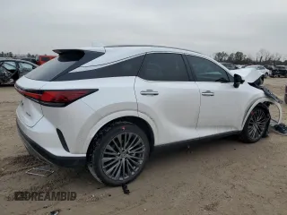 2023 Lexus RX with VIN 2T2BAMBAXPC002806, listed as a Copart auction lot 42963575 with 27,315 mi miles and Salvage Title. Bid and sale history available at carsss.com. Image 3.