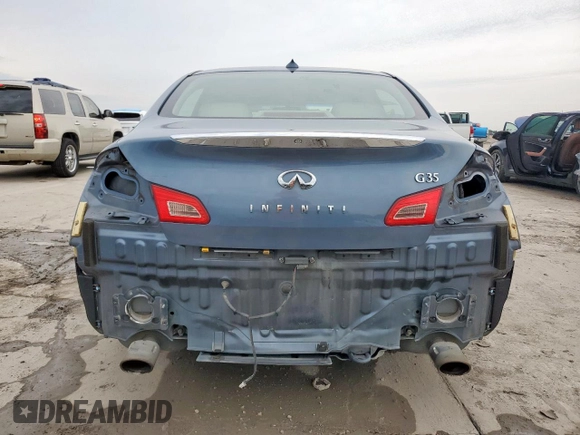 2008 Infiniti G35 Journey with VIN JNKBV61EX8M226024, listed as a Copart auction lot 60492915 with 172,313 mi miles and Salvage title. Bid and sale history available at DreamBid. Image 6.