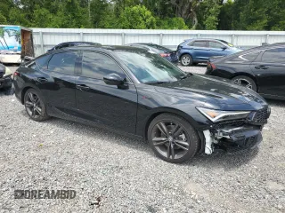 2024 Acura Integra w/A-Spec Technology Package with VIN 19UDE4H65RA014200, listed as a Copart auction lot 65751204 with 3,723 mi miles and Salvage Title. Bid and sale history available at carsss.com. Image 4.