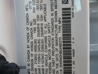 2018 Honda CR-V EX-L with VIN 2HKRW2H88JH662215, listed as a Copart auction lot 45950775 with 81,958 mi miles and Salvage Title. Bid and sale history available at carsss.com. Image 13.