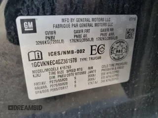 2016 Chevrolet Silverado 1500 LS with VIN 1GCVKNEC4GZ361978, listed as a Copart auction lot 50400275 with 71,161 mi miles and Clean Title. Bid and sale history available at DreamBid. Image 12.