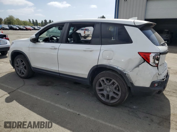2022 Honda Passport EX-L with VIN 5FNYF7H57NB005568, listed as a Copart auction lot 54406795 with 25,681 mi miles and Salvage title. Bid and sale history available at DreamBid. Image 2.
