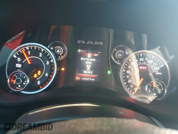 2021 Ram 2500 Big Horn with VIN 3C6UR5DL6MG591923, listed as a Copart auction lot 52414615 with 114,147 mi miles and Salvage Title. Bid and sale history available at carsss.com. Image 9.