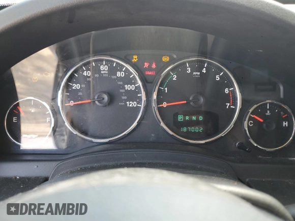 2011 Jeep Liberty Sport with VIN 1J4PN2GK8BW502140, listed as a Copart auction lot 55482315 with 187,002 mi miles and Clean Title. Bid and sale history available at DreamBid. Image 9.