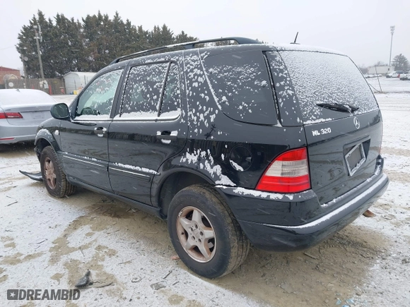 2001 Mercedes-Benz M-Class with VIN 4JGAB54E21A252034, listed as a IAAI auction lot 41573177 with 168,672 mi miles. Bid and sale history available at carsss.com. Image 3.