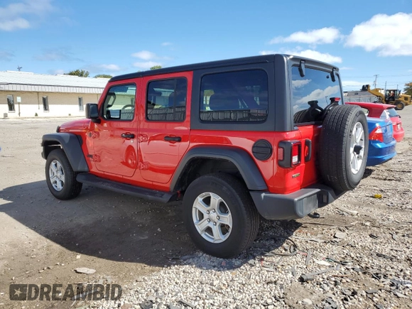 2022 Jeep Wrangler Unlimited Willys with VIN 1C4HJXDM4NW252778, listed as a Copart auction lot 72534664 with 20,014 mi miles and Salvage Title. Bid and sale history available at DreamBid. Image 2.