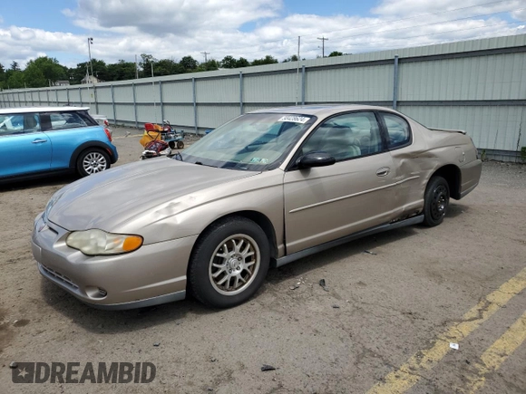 2002 Chevrolet Monte Carlo LS with VIN 2G1WW12E029125511, listed as a Copart auction lot 58428624 with 196,508 mi miles and Salvage Title. Bid and sale history available at carsss.com. Image 1.