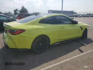 2022 BMW M4 Competition xDrive with VIN WBS43AZ03NCJ20827, listed as a Copart auction lot 68923284 with 37,410 mi miles and Salvage Title. Bid and sale history available at carsss.com. Image 3.