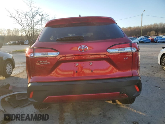 2025 Toyota Corolla Cross LE z VIN 7MUCAAAG1SV126188, wystawiony jako Copart lot #48954865 z przebiegiem 133 mil mil oraz Szkoda całkowita • Salvage title. Historia ofert i sprzedaży dostępna na DreamBid. Obrazek 6.