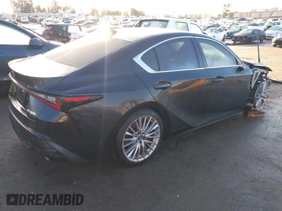 2023 Lexus IS with VIN JTHDA1D25P5125507, listed as a IAAI auction lot 41430942 with 17,453 mi miles. Bid and sale history available at carsss.com. Image 4.