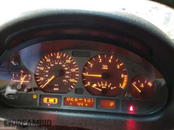 2003 BMW 3 Series 325xi with VIN WBAEU33453PM52318, listed as a Copart auction lot 52195535 with 104,018 mi miles and Salvage Title. Bid and sale history available at carsss.com. Image 9.