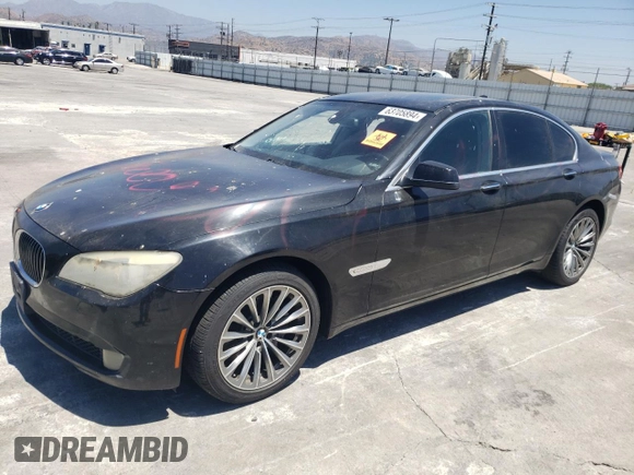 2012 BMW 7 Series 740i with VIN WBAKA4C59CDS99342, listed as a Copart auction lot 63705894 with 0 mi miles and Salvage Title. Bid and sale history available at carsss.com. Image 1.