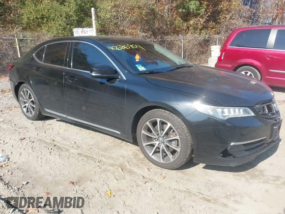 2015 Acura TLX V6 Tech with VIN 19UUB3F5XFA006165, listed as a IAAI auction lot 40686904 with 211,648 mi miles. Bid and sale history available at carsss.com. Image 1.