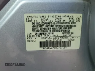 2011 Nissan Sentra S with VIN 3N1AB6AP2BL707154, listed as a Copart auction lot 46847945 with 99,064 mi miles and Salvage Title. Bid and sale history available at DreamBid. Image 13.