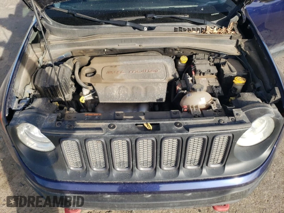 2016 Jeep Renegade Trailhawk with VIN ZACCJBCT3GPD31008, listed as a Copart auction lot 48907925 with 95,155 mi miles and Salvage title. Bid and sale history available at DreamBid. Image 12.