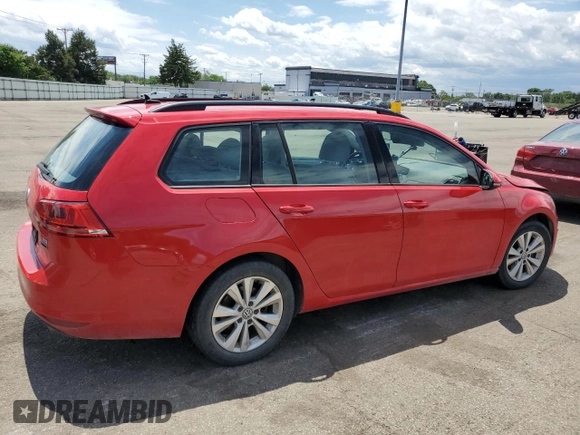 2017 Volkswagen Golf S with VIN 3VW017AU0HM532751, listed as a Copart auction lot 57826395 with 133,710 mi miles and Salvage title. Bid and sale history available at DreamBid. Image 3.