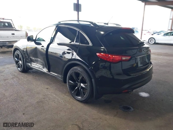2016 Infiniti QX70 with VIN JN8CS1MW2GM752589, listed as a IAAI auction lot 41826357 with 142,469 mi miles. Bid and sale history available at carsss.com. Image 3.